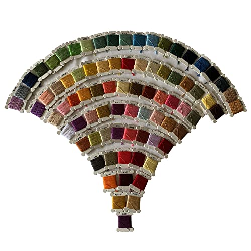 Prewound 80 Assorted Colors of Embroidery Floss Cross Stitch Threads with Organizer Storage Box, 4 Meter 6 Strands Each von SEWCRANE