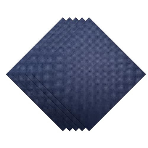 Vorgeschnittene Aida-Stoff-Kreuzstichproben-Packung, 11 Ct, 5 Stück, je 30 x 30 cm (Marineblau) von SEWCRANE