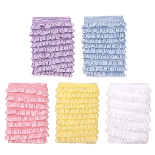 9,1 m elastischer plissierter Spitzenbesatz, 0,95 cm, winzige, dehnbare Rüschen, schmale Rüschenränder, Mini-Dekoration für Kleidung, Handwerk, Puppe 9,1 m elastischer plissierter Spitzenbesatz, 0,95 cm, winzige, dehnbare Rüschen, schmale Rüschenränder, Mini-Dekoration für Kleidung, Handwerk, Puppe von SEWDIYTR