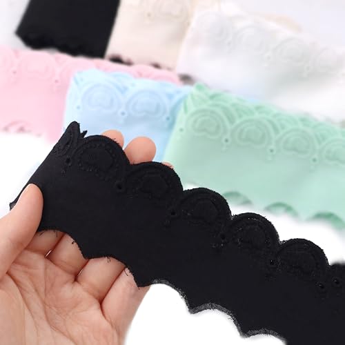 Süße herzförmige bestickte Ösenborte aus schwarzer Baumwolle zum Nähen von Kleidern, Basteln, Taschen, Haustierkleidung Süße herzförmige bestickte Ösenborte aus schwarzer Baumwolle zum Nähen von Kleidern, Basteln, Taschen, Haustierkleidung von SEWDIYTR