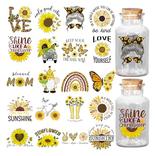 Mama UV-DTF-Transfer-Aufkleber – 20 Blatt gelbes Muttergeburtstagsgeschenk, wasserfest, Aufkleber für 473 ml Wasserflasche, Sonnenblumen, Schmetterling, Rose, UVDTF-Becherfolie Mama UV-DTF-Transfer-Aufkleber – 20 Blatt gelbes Muttergeburtstagsgeschenk, wasserfest, Aufkleber für 473 ml Wasserflasche, Sonnenblumen, Schmetterling, Rose, UVDTF-Becherfolie von SEWIRUY