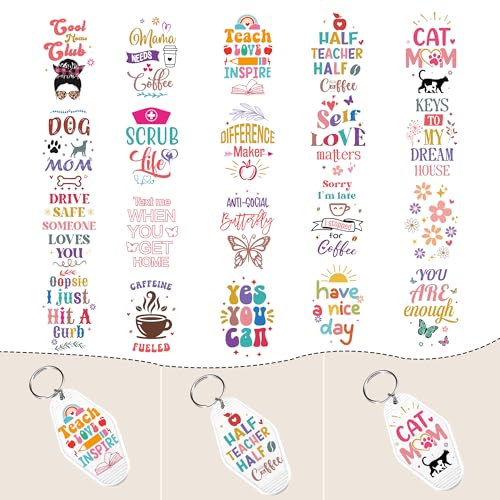 Mama UV-DTF-Transfer-Aufkleber – 80 Blatt inspirierende UV-DTF-Aufkleber für Motel-Schlüsselanhänger, Lehrer, Hund, Katze, Mutter, UV-DTF-Wraps, wasserdichte Aufkleber für 473 ml Tasse, Wasserflasche Mama UV-DTF-Transfer-Aufkleber – 80 Blatt inspirierende UV-DTF-Aufkleber für Motel-Schlüsselanhänger, Lehrer, Hund, Katze, Mutter, UV-DTF-Wraps, wasserdichte Aufkleber für 473 ml Tasse, Wasserflasche von SEWIRUY