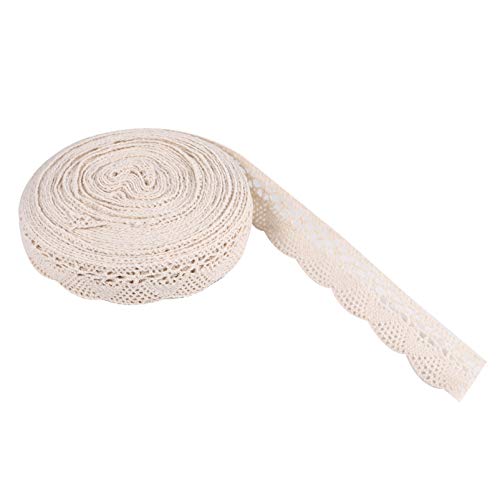 SEWOART 1 Rolle 10 Spitzenband Nähen Handwerk Dekoration Stickerei Spitze Stoff Spitzenbänder Zur Dekoration Blumendekor Spitzenbesatz Zum Nähen Spitzenkante Quilten Hochzeit Baumwollfaden von SEWOART