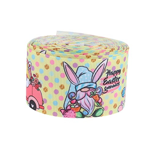 SEWOART 1 Rolle Diy Geschenkverpackungsband für Ostern Festliches Ripsband mit Zarten Mustern zum Basteln von Schleifen und Geschenken Feiern SEWOART 1 Rolle Diy Geschenkverpackungsband für Ostern Festliches Ripsband mit Zarten Mustern zum Basteln von Schleifen und Geschenken Feiern von SEWOART
