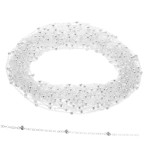 SEWOART 1 Rolle Rolle Kugelkette Schmuckketten Bausätze Herstellung Von Klobigem Kettenschmuck Bausatz Bordsteinkabel-kettenglied Verlängerungsketten Für Halsketten Armbänder Silver Kupfer von SEWOART