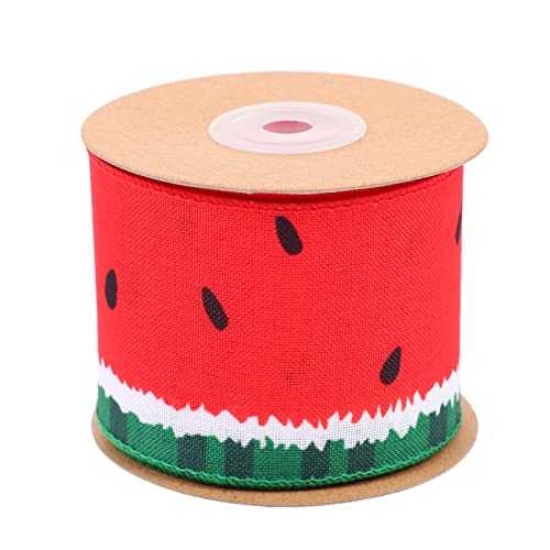 SEWOART 1 Rolle Wassermelonenmuster Dekorationsband Breites DIY Schleifenmaterial für Geschenkverpackungen Sommerpartys Hochzeiten und Kreative Bastelprojekte SEWOART 1 Rolle Wassermelonenmuster Dekorationsband Breites DIY Schleifenmaterial für Geschenkverpackungen Sommerpartys Hochzeiten und Kreative Bastelprojekte von SEWOART