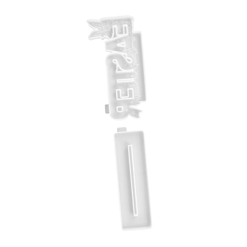 SEWOART 1 Satz DIY Easter Deko Silikonform Cartoon Buchstaben Gießform für Kreative Tischdekoration Flexible und Wiederverwendbare Harzform für Ostern und Feste von SEWOART