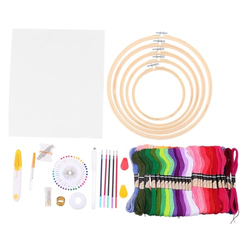 SEWOART 1 Satz Handstickerei fringe quastenborte dekoring nähmaschine decor Embroidery tools Sticknadeln Stickrahmen aus Holz Nähtewerkzeuge Stickerei Tambour 50 farbige Stickgarne hölzern SEWOART 1 Satz Handstickerei fringe quastenborte dekoring nähmaschine decor Embroidery tools Sticknadeln Stickrahmen aus Holz Nähtewerkzeuge Stickerei Tambour 50 farbige Stickgarne hölzern von SEWOART