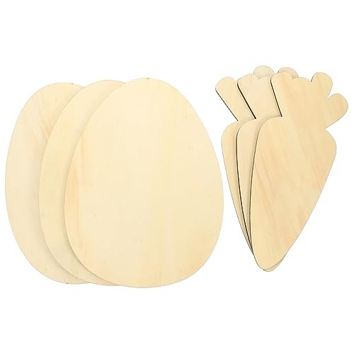 SEWOART 1 Satz Ostern Holzspäne Stöcke Willkommen unfertige Eierausschnitte hängend basteln ostern osterbasteln osterbastelei Osterdeko aus Holz Dekorationen für die Osterparty von SEWOART