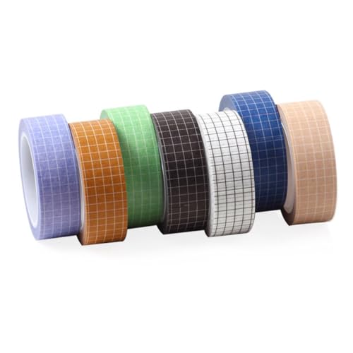 SEWOART 1 Satz Teiliges Dekoratives Washi Tape Mit Gittermuster Klebeband Für Scrapbooking Diy Projekte Tagebuch Und Verpackung Gemischte Farben 7 Stück SEWOART 1 Satz Teiliges Dekoratives Washi Tape Mit Gittermuster Klebeband Für Scrapbooking Diy Projekte Tagebuch Und Verpackung Gemischte Farben 7 Stück von SEWOART