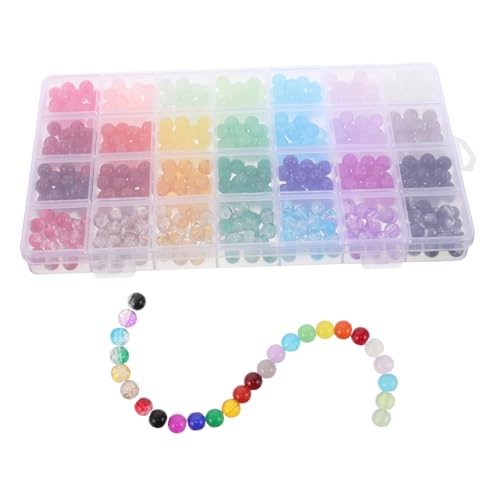 SEWOART 1 Schachtel Glasperlen Bunte Jelly-perlen Mix Rund Robust für DIY Schmuckherstellung Armbänder Halsketten Kreative Bastelperlen Handarbeit von SEWOART