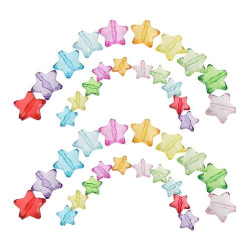 SEWOART 1 Set Bastelperlen zum Selbermachen: Blickdichte Perlen in Sternform mit Löchern in der Mitte für Bastelprojekte von Kindern, Boho-Schmuck und Weihnachtsschmuck – Perlenzubehör von SEWOART