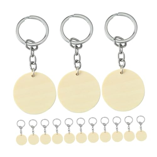 SEWOART 1 Set Holzanhänger Schlüsselanhänger Basteln Charms Für Die Schlüsselanhängerherstellung Unbehandeltes Holz Schlüsselanhänger Bastelbedarf Dinge Zum Bemalen Runde SEWOART 1 Set Holzanhänger Schlüsselanhänger Basteln Charms Für Die Schlüsselanhängerherstellung Unbehandeltes Holz Schlüsselanhänger Bastelbedarf Dinge Zum Bemalen Runde von SEWOART