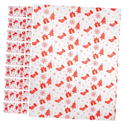 SEWOART 10 Blatt Geschenkpapier Satz Weihnachten Rolle Verpackungspapier Seidenpapier Party Zubehör Bastelprojekte SEWOART 10 Blatt Geschenkpapier Satz Weihnachten Rolle Verpackungspapier Seidenpapier Party Zubehör Bastelprojekte von SEWOART
