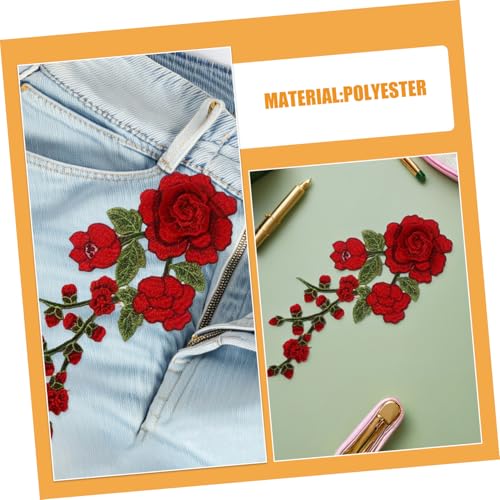 SEWOART 10 Stück Bestickte Spitzenaufnäher Stickstoff Blattapplikation Zum Aufnähen Stickereibesatz Blumen Bestickter Stoffaufnäher Blumen Nähen Stoffapplikationen Aufbügeln von SEWOART