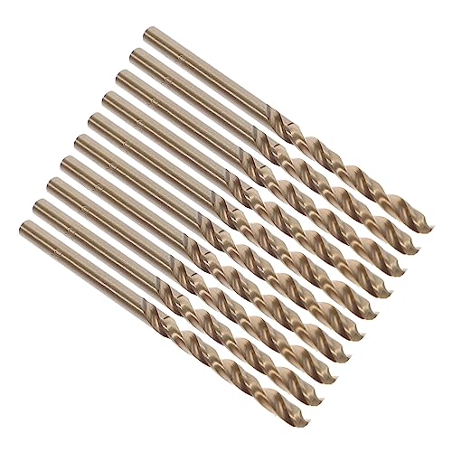 SEWOART 10 Stück Bohrer m35 edelstahlbohrer hartmetallbohrer Bohrer aus gehärtetem Stahl Schlangenbohrer Hochgeschwindigkeitsstahlbohrerbits 1/8 Bohrer m35 Schnellarbeitsstahl von SEWOART
