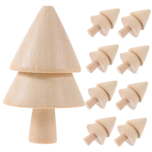 SEWOART 10 Stück Diy Holz Weihnachtsbaum Dekoration Unbemalt für Bastelprojekte und Kreative Gestaltung für und Familien Fördert die Fantasie und Kreativität von SEWOART