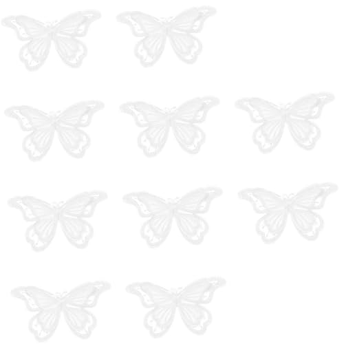 SEWOART 10 Stück Kleid Schmetterlinge schmetterling dekorationen gestickte Applikation Hochzeit aufbügel-flicken Schmetterlingsflicken Flicken für Hosen Schmetterlingsapplikation Stoff von SEWOART