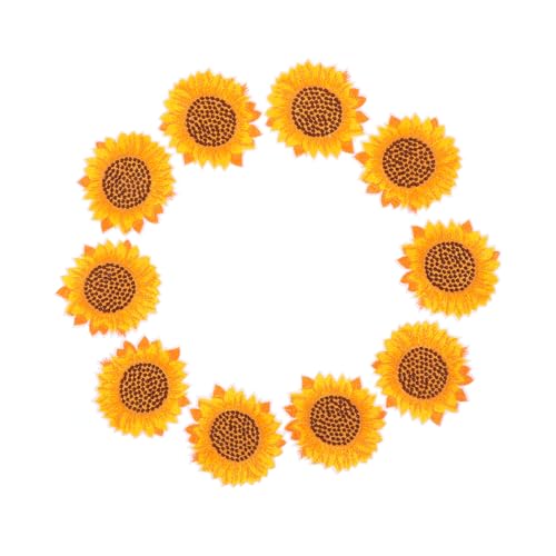 SEWOART 10 Stück Teiliges Bestickte Sonnenblumen Aufnäher Kreative Stoffapplikationen zum Aufbügeln Klassische Stickerei Patches für Kleidung Taschen Hüte und DIY verzierung SEWOART 10 Stück Teiliges Bestickte Sonnenblumen Aufnäher Kreative Stoffapplikationen zum Aufbügeln Klassische Stickerei Patches für Kleidung Taschen Hüte und DIY verzierung von SEWOART