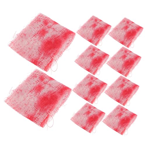 SEWOART 10 Stück Teiliges Halloween Reißfester Verblassungsresistenter Vielseitiger Blutbespritzter Stoff für Horror Deko Cosplay Party Accessoires SEWOART 10 Stück Teiliges Halloween Reißfester Verblassungsresistenter Vielseitiger Blutbespritzter Stoff für Horror Deko Cosplay Party Accessoires von SEWOART