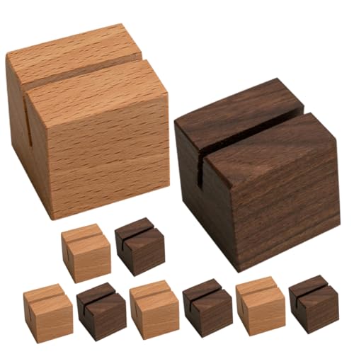 SEWOART 10 Stück Teiliges Holz Kartenständer aus und Walnussholz Schräger Schlitz für Visitenkarten Fotos Notizen Tischkartenhalter für Büro und Veranstaltungen SEWOART 10 Stück Teiliges Holz Kartenständer aus und Walnussholz Schräger Schlitz für Visitenkarten Fotos Notizen Tischkartenhalter für Büro und Veranstaltungen von SEWOART