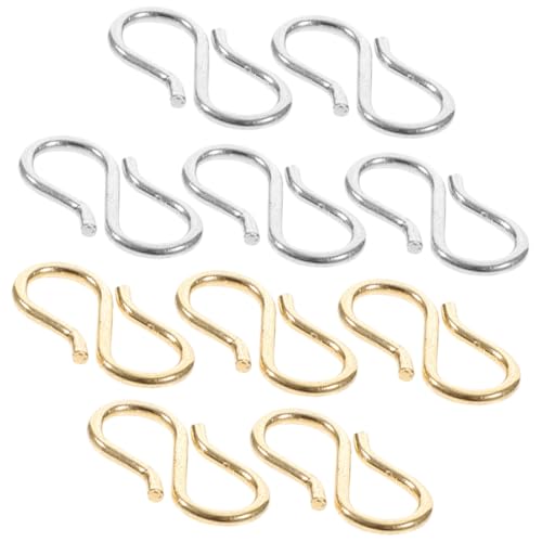 SEWOART 10 Stück Teiliges S Förmige Schmuckverbinder aus Edelstahl Langlebiger Verschluss für DIY Armband und Halskettenherstellung Zweifarbige Handwerkliche Schmuckteile für Bastler SEWOART 10 Stück Teiliges S Förmige Schmuckverbinder aus Edelstahl Langlebiger Verschluss für DIY Armband und Halskettenherstellung Zweifarbige Handwerkliche Schmuckteile für Bastler von SEWOART