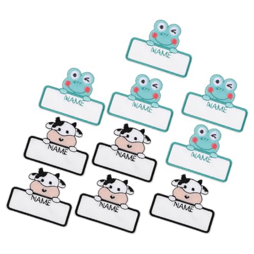 SEWOART 10 Stück Teiliges Selbstklebende Namensetiketten Cartoon Tierdesign für Kleidung Taschen und Bettwäsche DIY Etiketten für Langlebig und Waschbar von SEWOART