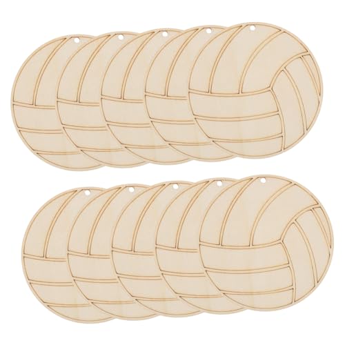 SEWOART 10 Stück Volleyball Holz Ausschnitte für Unbehandelte DIY Holzscheiben zum Malen und Basteln für Kreative Projekte und Pädagogische Aktivitäten SEWOART 10 Stück Volleyball Holz Ausschnitte für Unbehandelte DIY Holzscheiben zum Malen und Basteln für Kreative Projekte und Pädagogische Aktivitäten von SEWOART