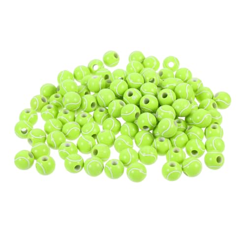 SEWOART 100 Stück Acryl Tennisball Perlen für DIY Schmuckherstellung Sport themen Bastelperlen für Armbänder und Halsketten Innovatives Bastelset für Anfänger Vielseitige Schmuckperlen SEWOART 100 Stück Acryl Tennisball Perlen für DIY Schmuckherstellung Sport themen Bastelperlen für Armbänder und Halsketten Innovatives Bastelset für Anfänger Vielseitige Schmuckperlen von SEWOART