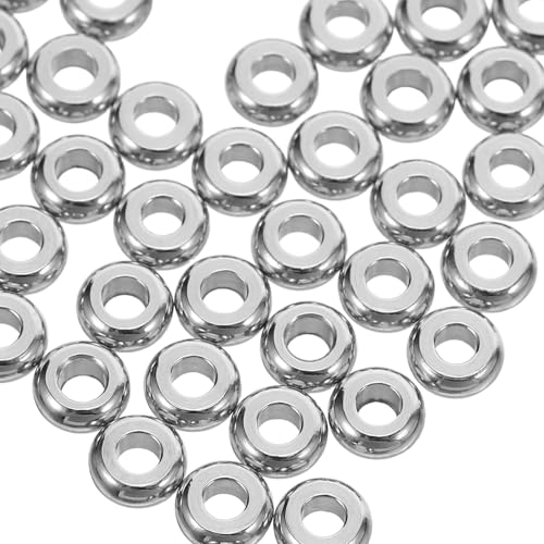SEWOART 100 Stück Edelstahl Flache Runde Rondelle Spacer Perlen Rostfrei Glänzend DIY Schmuckherstellung Abstandsperlen für Armband Halskette Ohrringe Vielseitige Bastelperlen SEWOART 100 Stück Edelstahl Flache Runde Rondelle Spacer Perlen Rostfrei Glänzend DIY Schmuckherstellung Abstandsperlen für Armband Halskette Ohrringe Vielseitige Bastelperlen von SEWOART