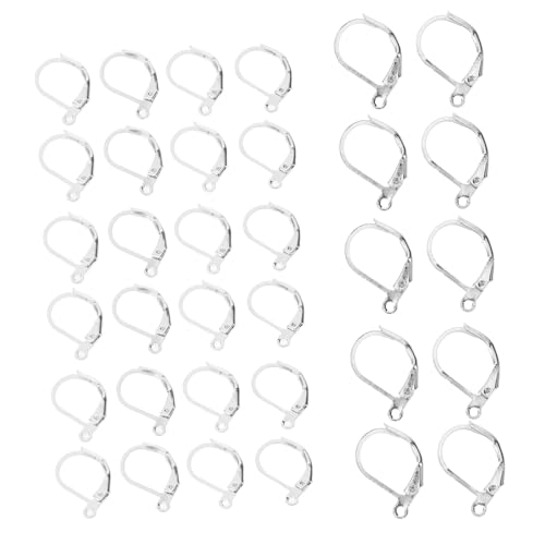 SEWOART 100 Stück Französischer Ohrhaken Creolen für Damen Schmuck machen Reifen ohrring verschluss ohrring zubehör Ohrring-Kreis-Charms Ohrring-Ergebnisse bezaubern Ohrringe Kupfer Silver SEWOART 100 Stück Französischer Ohrhaken Creolen für Damen Schmuck machen Reifen ohrring verschluss ohrring zubehör Ohrring-Kreis-Charms Ohrring-Ergebnisse bezaubern Ohrringe Kupfer Silver von SEWOART