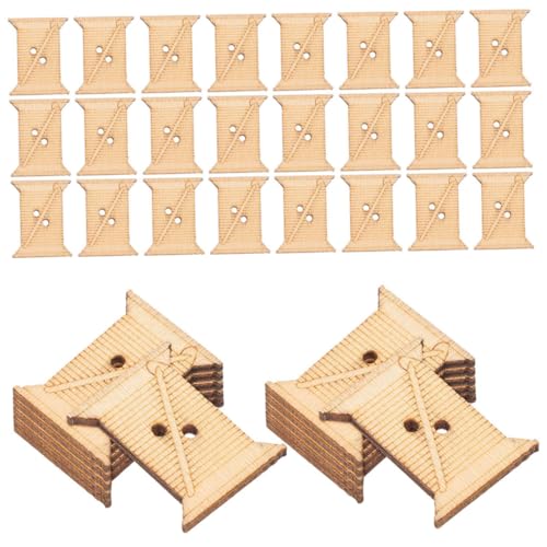 SEWOART 100 Stück Holz Garnwickelbrett Ergonomische Garnspulen Organizer aus Holz für Stickerei Kreuzstich Diy Nähzubehör Langlebig Umweltfreundlich Garnhalter Karten von SEWOART