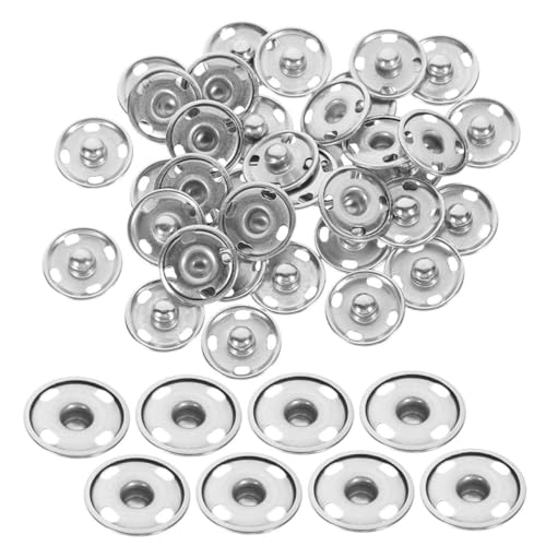 SEWOART 100 Stück Metall Druckknöpfe zum Annähen Stabile Handnäh Druckknöpfe für Kleidung Vielseitige DIY Bastelknöpfe Silberfarbene Textilbefestiger für Hemden und Bekleidung SEWOART 100 Stück Metall Druckknöpfe zum Annähen Stabile Handnäh Druckknöpfe für Kleidung Vielseitige DIY Bastelknöpfe Silberfarbene Textilbefestiger für Hemden und Bekleidung von SEWOART