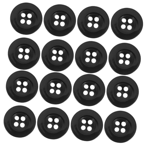 SEWOART 100 Stück Schwarze Runde Knöpfe aus Resin für Sichere Befestigung Kante Vielseitig für Blazer Hemden Mäntel und Pullover Diy-nähzubehör von SEWOART