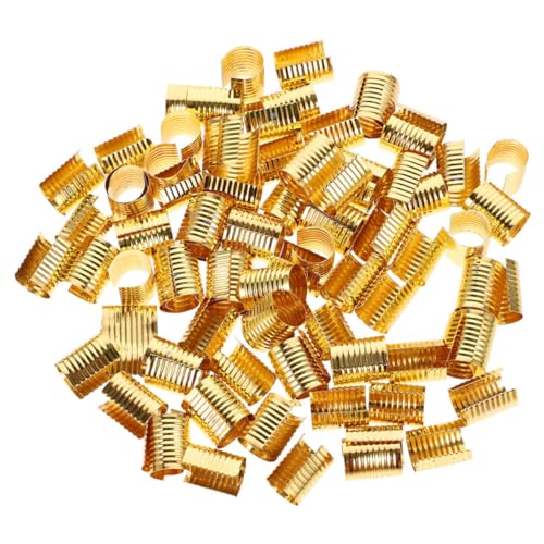 SEWOART 100 Stück Tassel String End Fastener Leder Kordel Crimp Endkappen Groß für DIY Schmuckherstellung Taschenanhänger Schmuckzubehör Modisch Elegant Vielseitig Verwendbar SEWOART 100 Stück Tassel String End Fastener Leder Kordel Crimp Endkappen Groß für DIY Schmuckherstellung Taschenanhänger Schmuckzubehör Modisch Elegant Vielseitig Verwendbar von SEWOART