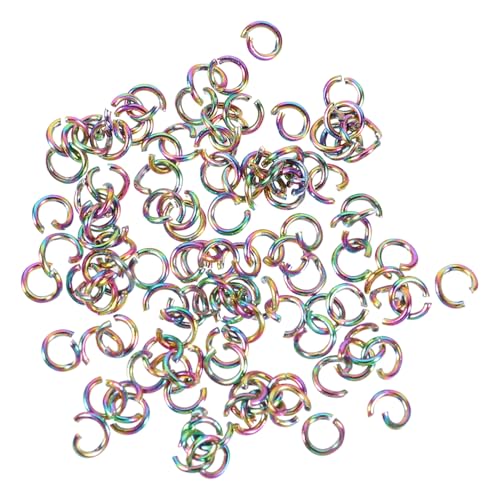 SEWOART 100 Stück Teiliges DIY Jump Ring Bunte Offene Sprungringe Langlebige Schmuckverbinder für Halsketten Armbänder Ohrringe Hautfreundlich Vielseitig Einsetzbar von SEWOART