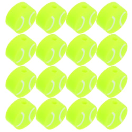SEWOART 100 Stück Tennisball Perlen Weiche Polymer Abstandshalter für Diy Schmuck Bastelmaterialien für Armbänder und Kreative Projekte für Sportliebhaber und Handwerksfreunde von SEWOART