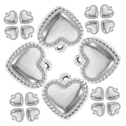 SEWOART 100 Stück silve Herzform DIY Schmuckanhänger DIY Schmuckwerkzeug Bausatz Armbänder glücklich Herz-Abstandshalter, lose Anhänger Herzanhänger zur Armbandherstellung Rostfreier Stahl SEWOART 100 Stück silve Herzform DIY Schmuckanhänger DIY Schmuckwerkzeug Bausatz Armbänder glücklich Herz-Abstandshalter, lose Anhänger Herzanhänger zur Armbandherstellung Rostfreier Stahl von SEWOART