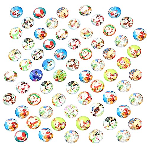 SEWOART 100Pcs Weihnachten Hängen Glas Ornamente Flache Rückseite Edelstein Patches von SEWOART