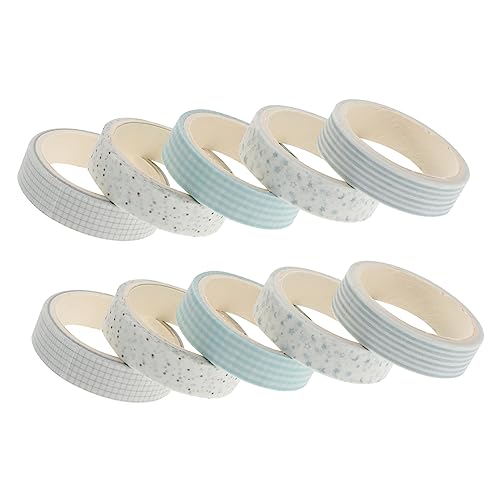 SEWOART 10Rollen Washi Tape Dekoratives Klebeband für DIY Selbstklebende Bastelmaterialien für Scrapbooking Wiederverwendbar und Beschreibbar für Dekorationen von SEWOART