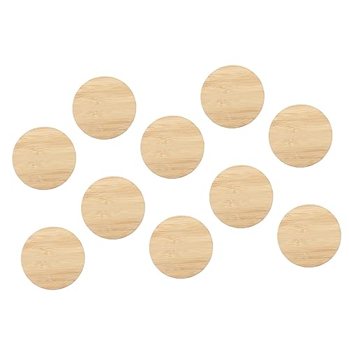 SEWOART 10Stücke Runde Bambuschips Unvollendete DIY Malscheiben für Basteln Dekoration Große Rohlinge für Kreative Projekte für und Klassenaktivitäten von SEWOART