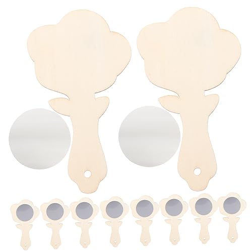 SEWOART 10stücke Teiliges Unlackierter Holzspiegel Handheld Diy Spiegel Für Kreative Bastelprojekte Klein Zum Bemalen Und Gestalten Für Teens SEWOART 10stücke Teiliges Unlackierter Holzspiegel Handheld Diy Spiegel Für Kreative Bastelprojekte Klein Zum Bemalen Und Gestalten Für Teens von SEWOART