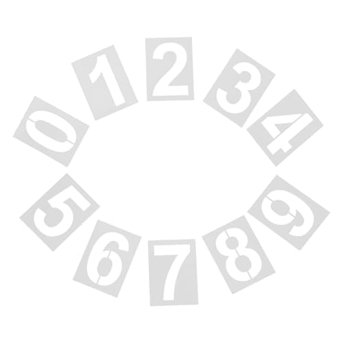 SEWOART 10stücke Teilige Zahlenschablonen Zum Sprühen Wiederverwendbare Malschablonen Mit Ziffern Bastelvorlage Für Briefkasten Schilder Und Hausdekoration SEWOART 10stücke Teilige Zahlenschablonen Zum Sprühen Wiederverwendbare Malschablonen Mit Ziffern Bastelvorlage Für Briefkasten Schilder Und Hausdekoration von SEWOART
