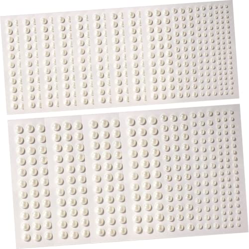 SEWOART 12 Blatt Selbstklebende Perlen Sticker Flacher Rückseite für Gesicht Haare Nägel Hautfreundlich DIY Make Up Kunst für Frauen und Mädchen Glänzende Dekoration für Festival und von SEWOART