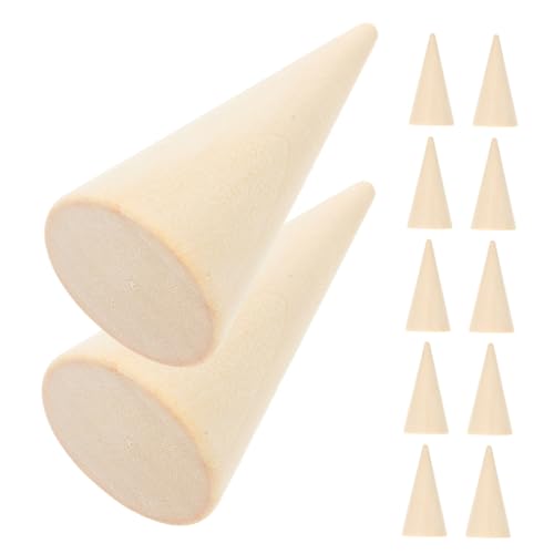 SEWOART 12 Holzkegel Zum Basteln: Minimalistisches Kegelförmiges Für Bücherregale Und Tischdekorationen – Unfertige Holzfiguren Für Kunstprojekte SEWOART 12 Holzkegel Zum Basteln: Minimalistisches Kegelförmiges Für Bücherregale Und Tischdekorationen – Unfertige Holzfiguren Für Kunstprojekte von SEWOART