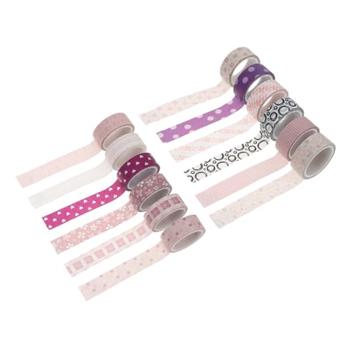 SEWOART 12 Rollen Bunte Washi Tape Dekorative Diy Klebebänder für Scrapbooking Planner Bastelprojekte Wiederverwendbar und Repositionierbar ohne Rückstände für Kreative Anwendungen von SEWOART