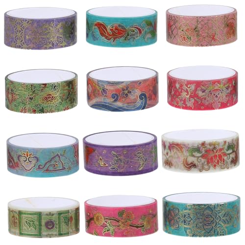 SEWOART 12 Rollen Vintage Washi Tape Dekoratives Scrapbooking Klebeband aus Adhesive Paper Vielseitig für DIY Basteln Journal Geschenkverpackung und Kreative Kunstprojekte SEWOART 12 Rollen Vintage Washi Tape Dekoratives Scrapbooking Klebeband aus Adhesive Paper Vielseitig für DIY Basteln Journal Geschenkverpackung und Kreative Kunstprojekte von SEWOART