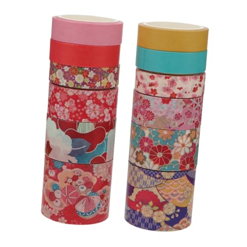 SEWOART 12 Rollen Vintage Washi Tape mit Blumenmuster Scrapbook Klebeband für Tagebücher DIY Bastelpapier Aufkleber Leicht und Tragbar Dekoratives Bastelzubehör für Notizbücher und von SEWOART