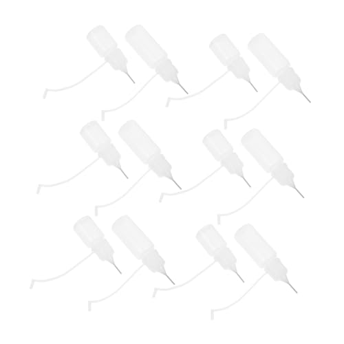 SEWOART 12 Stück Präzisions Nadelflaschen für Flüssigkeiten Quetschflaschen für Kleber Öl und Farben Sets für DIY Projekte und Präzises Arbeiten von SEWOART