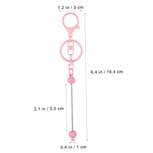 SEWOART 12 Stück Teiliges Beaded Keychain Bars mit Metall und Kunststoffmaterial Vielseitige Weiß Gelb Rosa Robustes DIY Zubehör zum Einfachen Auffädeln und Individuellen Schlüsselanhänger von SEWOART